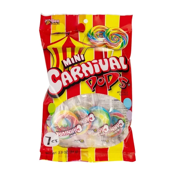 CARNIVAL POPS — Mini Carnival Pops Bag 7ct 2.9oz