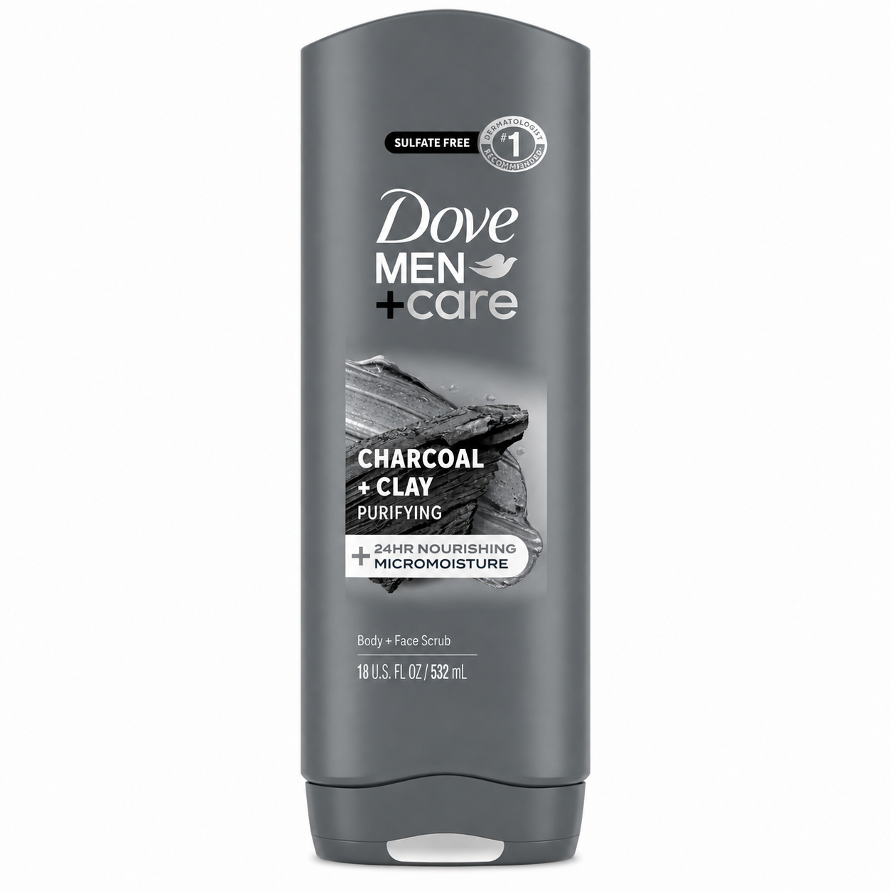 DOVE — Men+Care Charcoal + Clay Purifying Body Scrub
