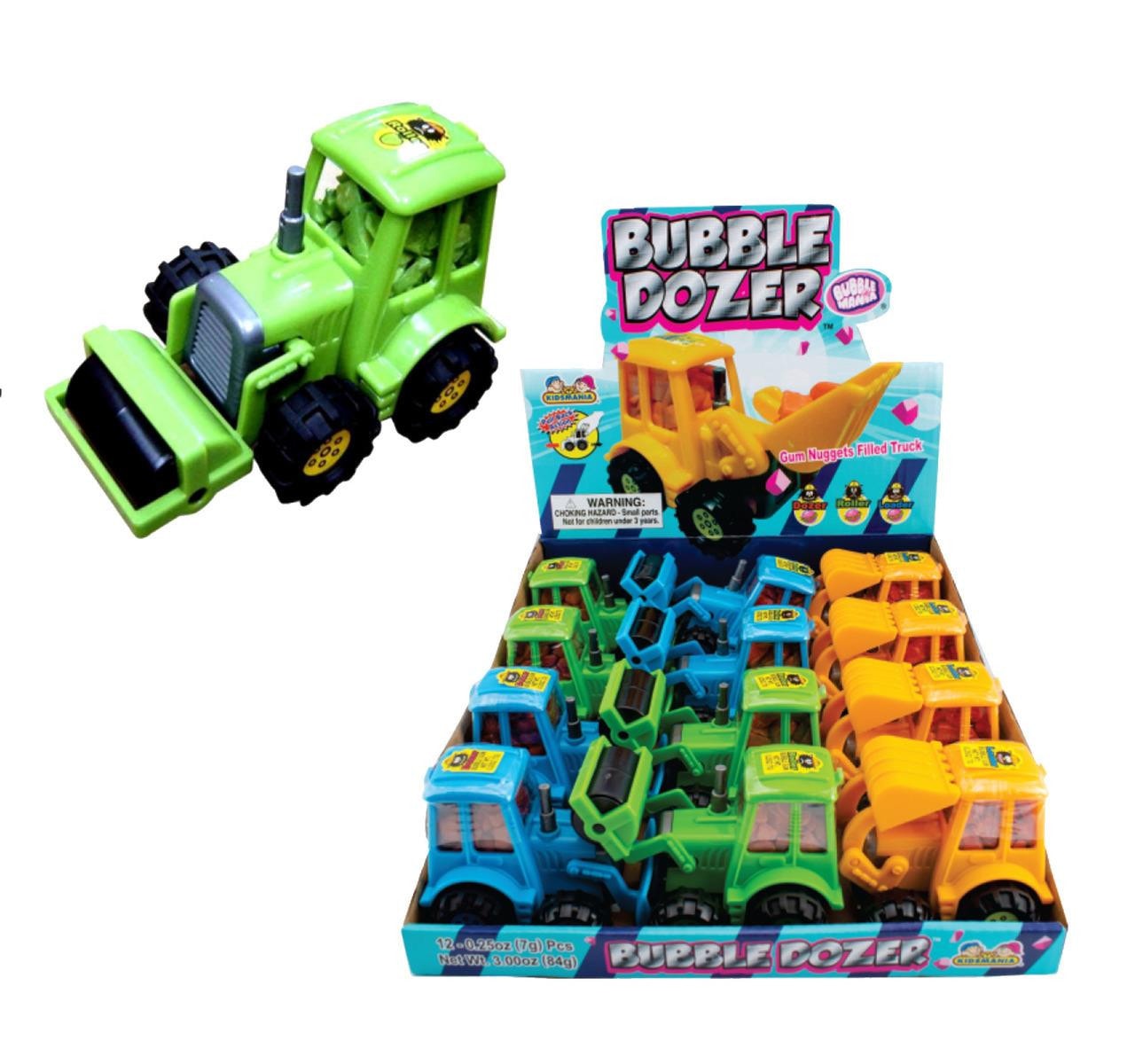 KIDSMANIA — Bubble Dozer Gum Nuggets Filled Truck Display