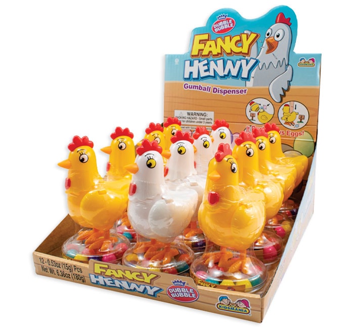 KIDSMANIA — Fancy Henny Gumball Dispenser Display
