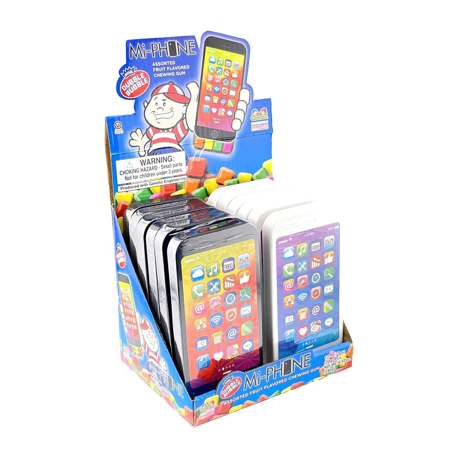 KIDSMANIA — Mi-Phone Fruit Flavored Chewing Gum Display
