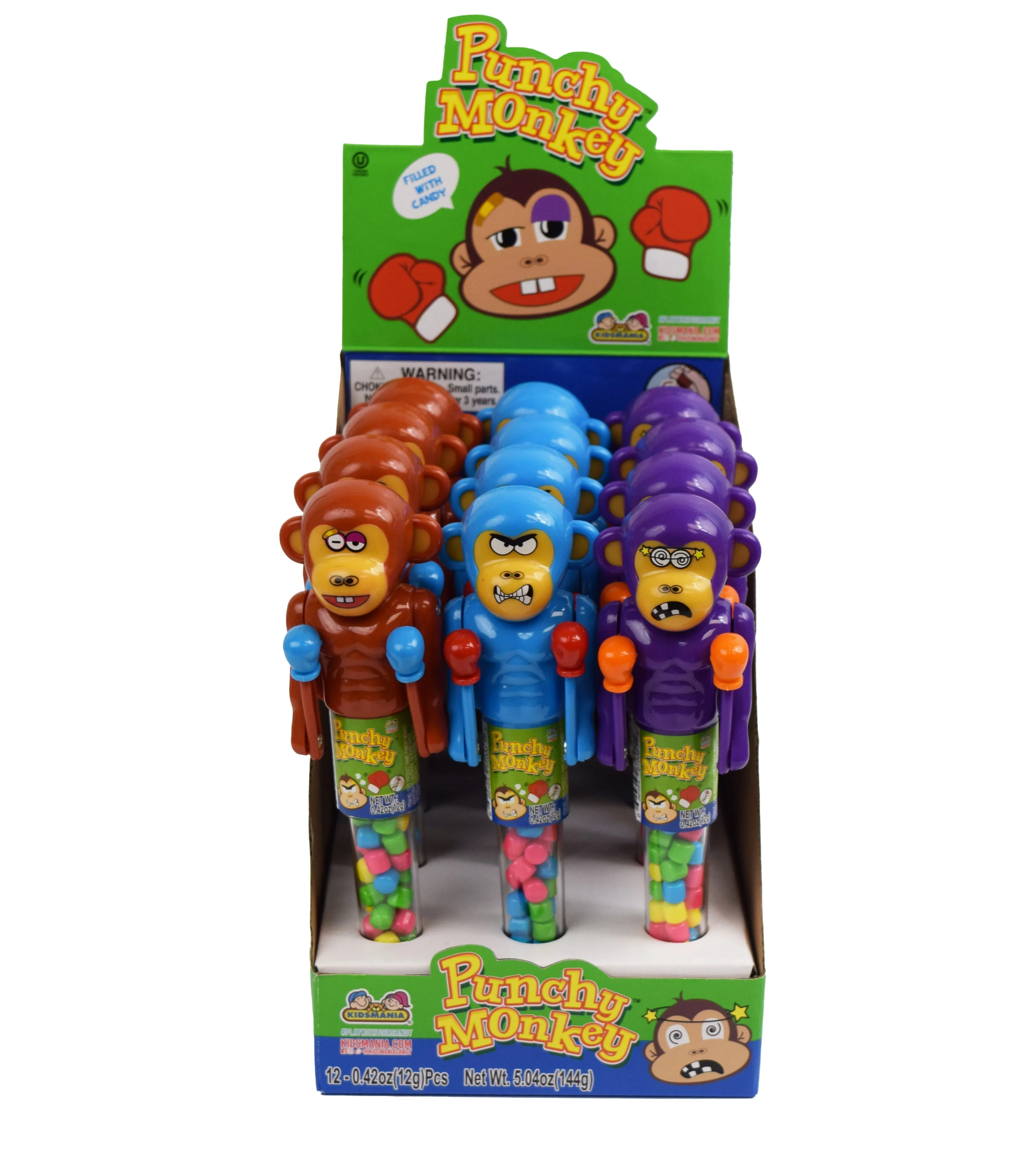 KIDSMANIA — Punchy Monkey Candy Display 12ct