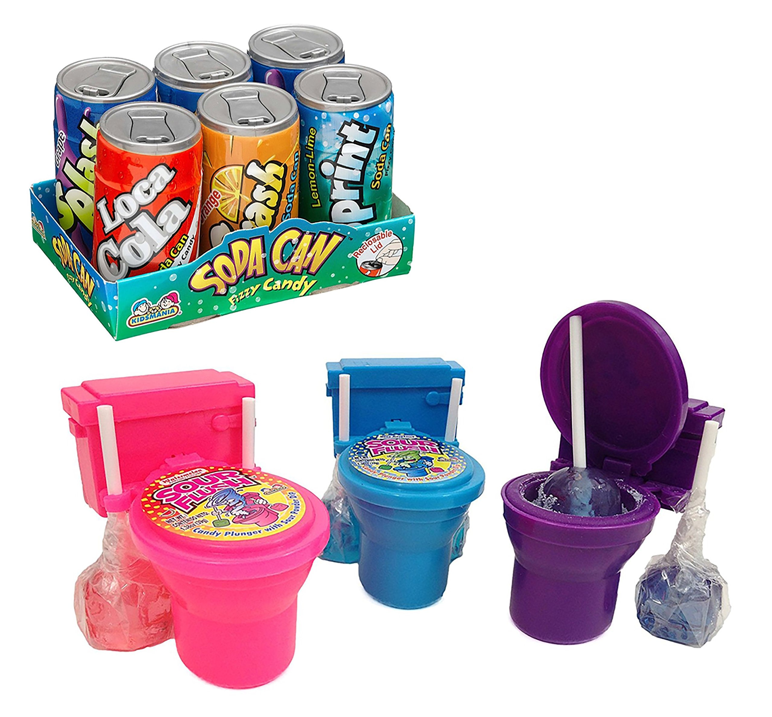 KIDSMANIA — Soda Can Fizzy Candy & Sour Flush