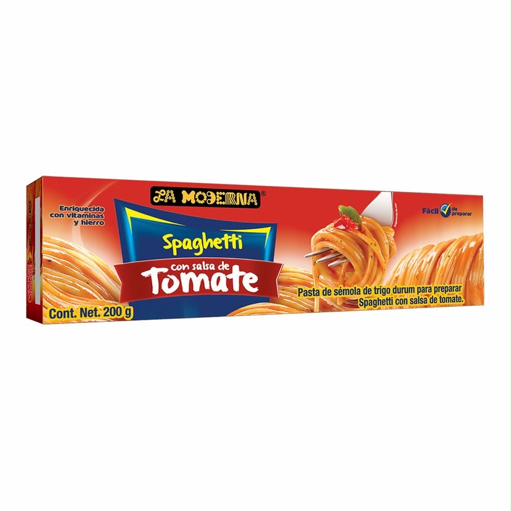 PASTAS LA MODERNA — Spaghetti con Salsa de Tomate 200g