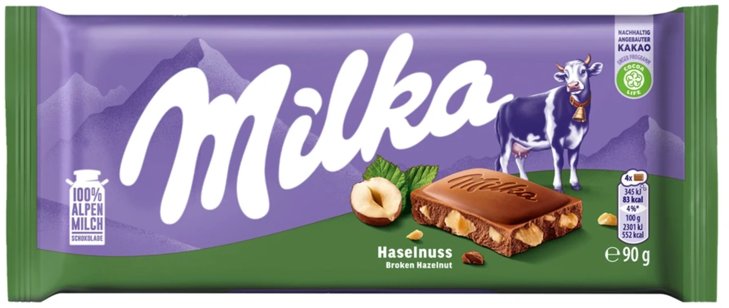 MILKA — Broken Hazelnut 90g