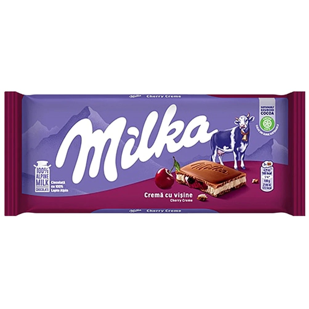 MILKA — Cherry Creme 100g