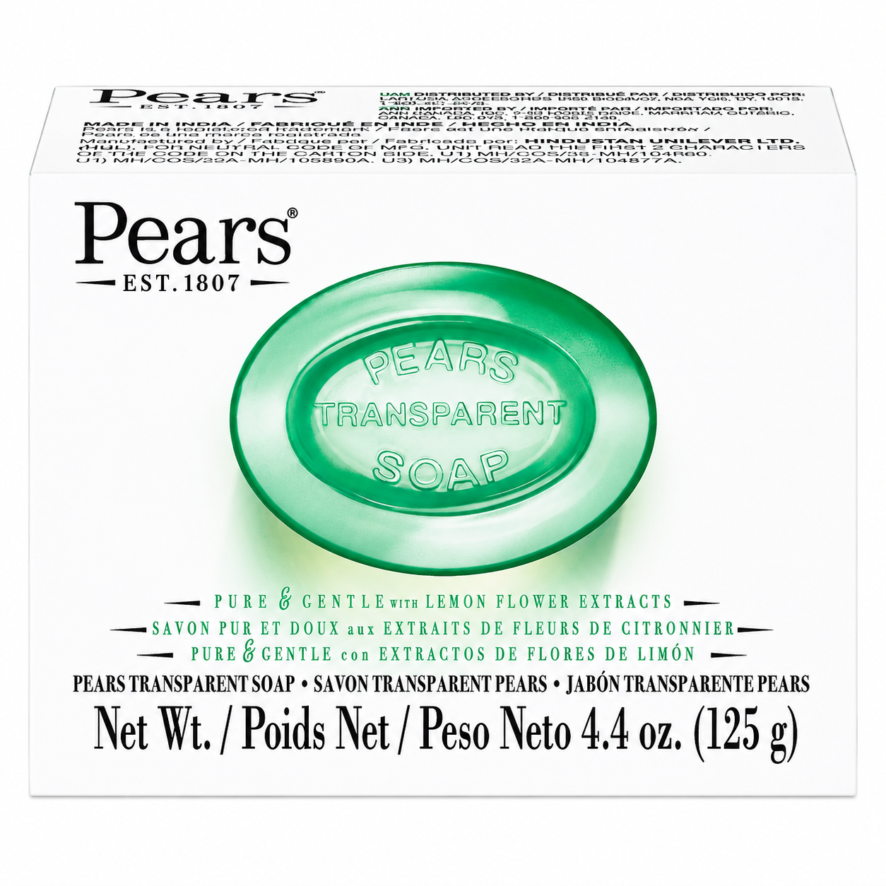 PEARS SOAP — Transparent Soap Mint Extracts 125g