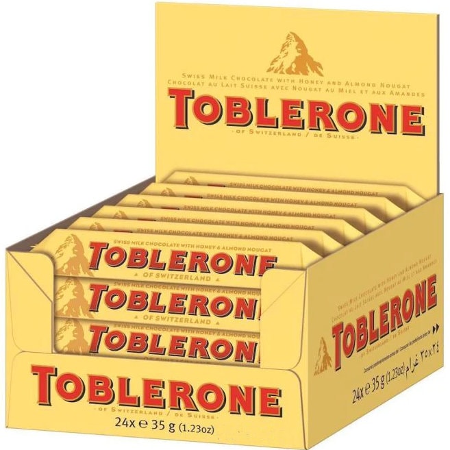 TOBLERONE — Milk Chocolate 24-pack 35g