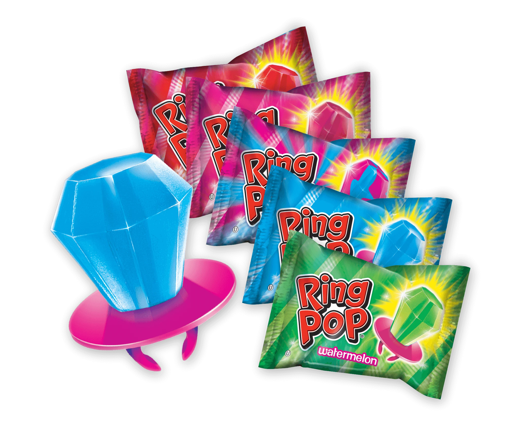 TOPPS Y BAZOOKA — Ring Pop Variety (sabores surtidos)