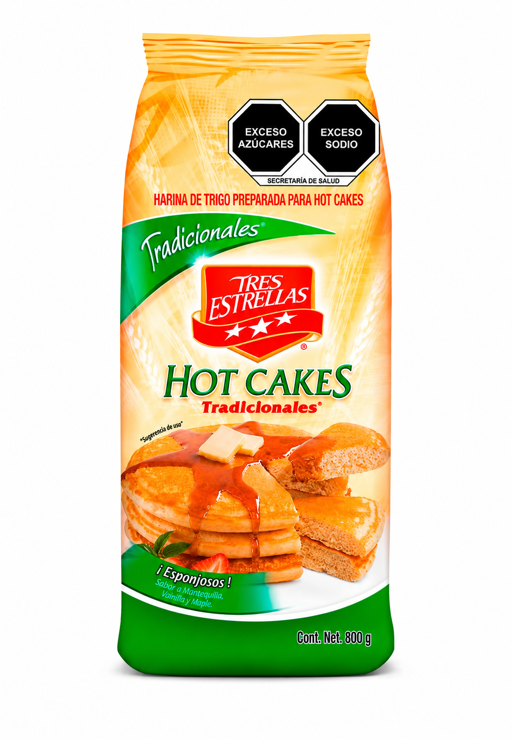 HARINA TRES ESTRELLAS — Hot Cakes Tradicionales 800g
